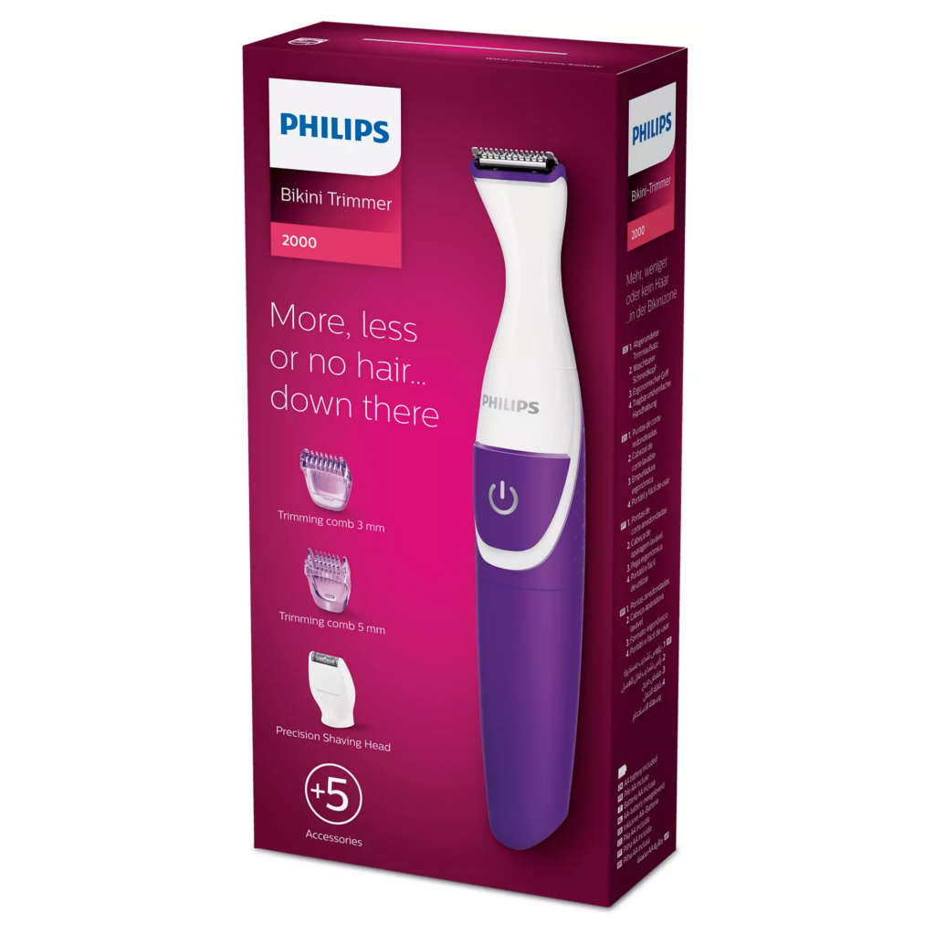 Philips Essential Bikini Trimmer For Women Purple BRT383/15