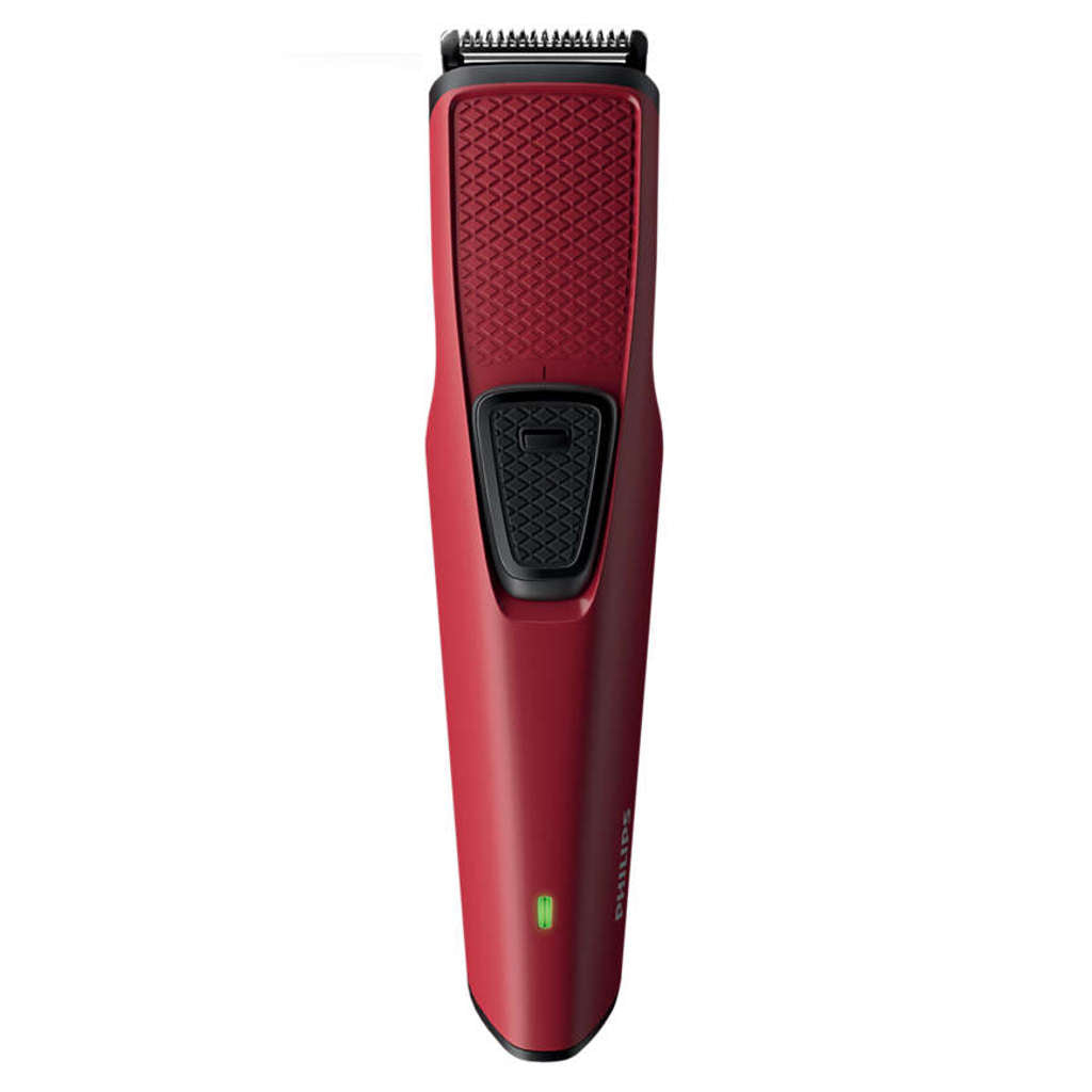 Philips Skin-Friendly Cordless Beard Trimmer With USB Charging Red BT1235/15