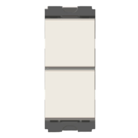 Norisys Cube Series 2Gang Twin Switch 16A 1Way 1M C2130 .01 