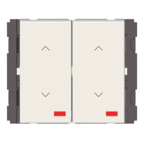 Norisys Cube Series 2Gang Vertical Switch With Indicator 6A 2Way 2M V5211 .01 