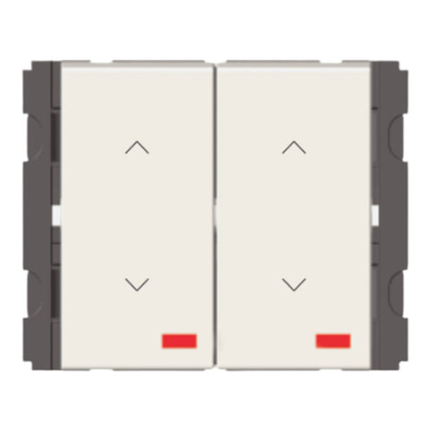 Norisys Cube Series 2Gang Vertical Switch With Indicator 16A 2Way 2M V5231 .01 