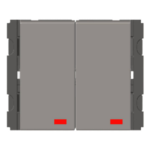 Norisys Cube Series 2Gang Vertical Switch With Indicator 6A 1Way 2M V5111 .02 