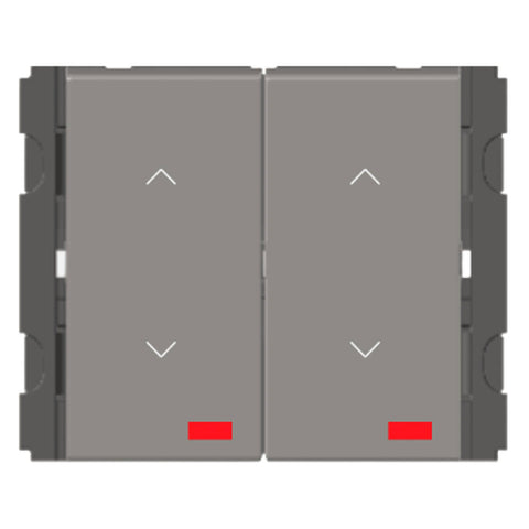 Norisys Cube Series 2Gang Vertical Switch With Indicator 6A 2Way 2M V5211 .02 