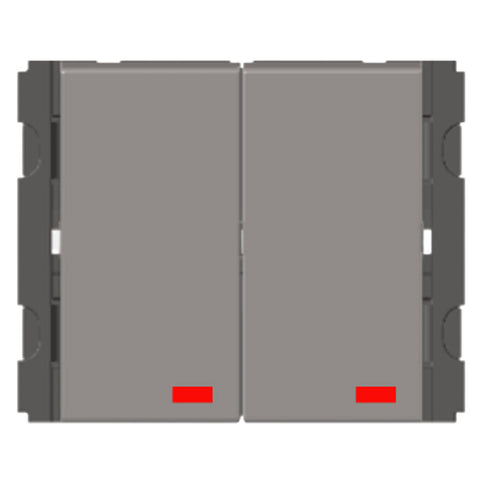 Norisys Cube Series 2Gang Vertical Switch With Indicator 16A 1Way 2M V5131 .02 