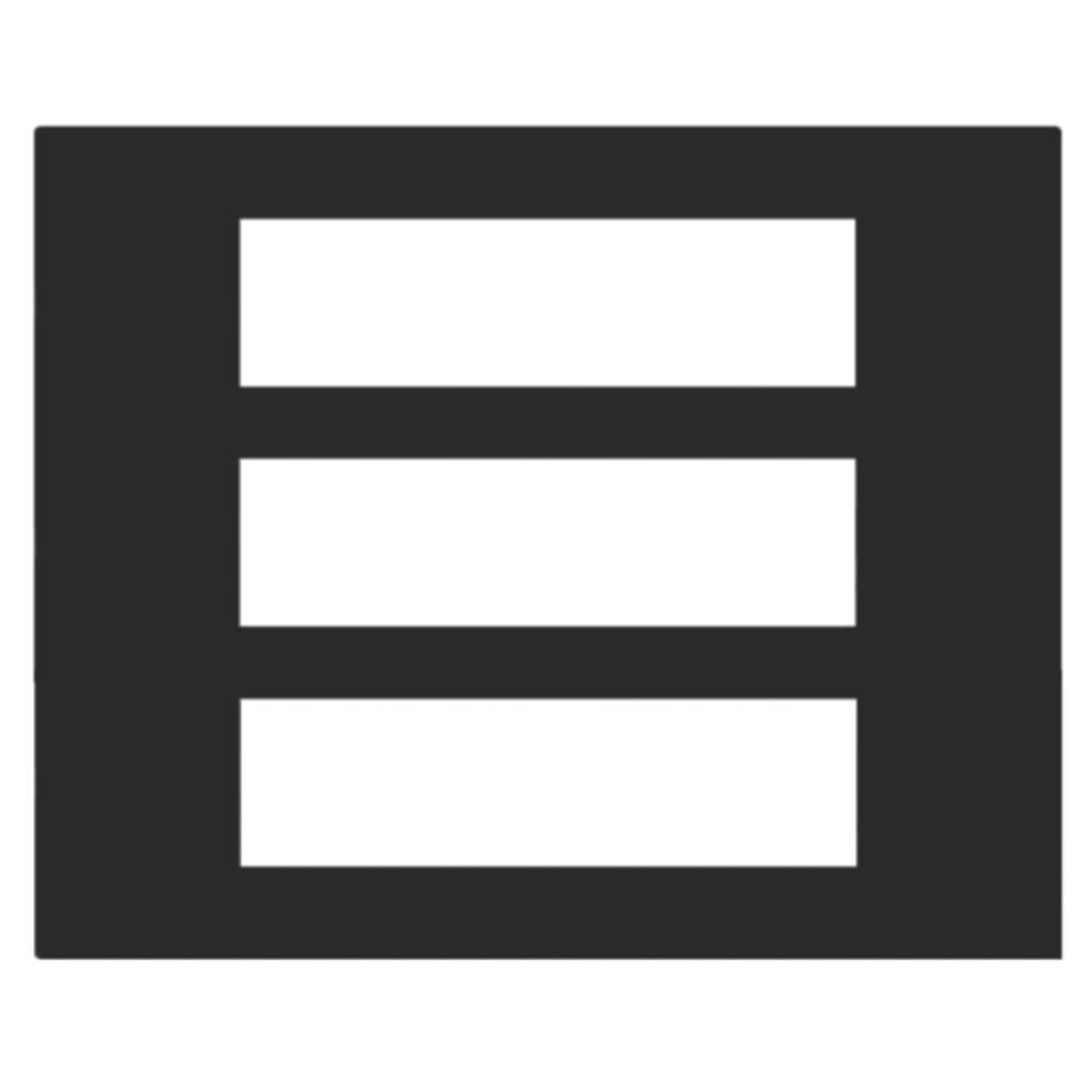 Norisys Cube Series Smart Plates With Frame Charcoal Black