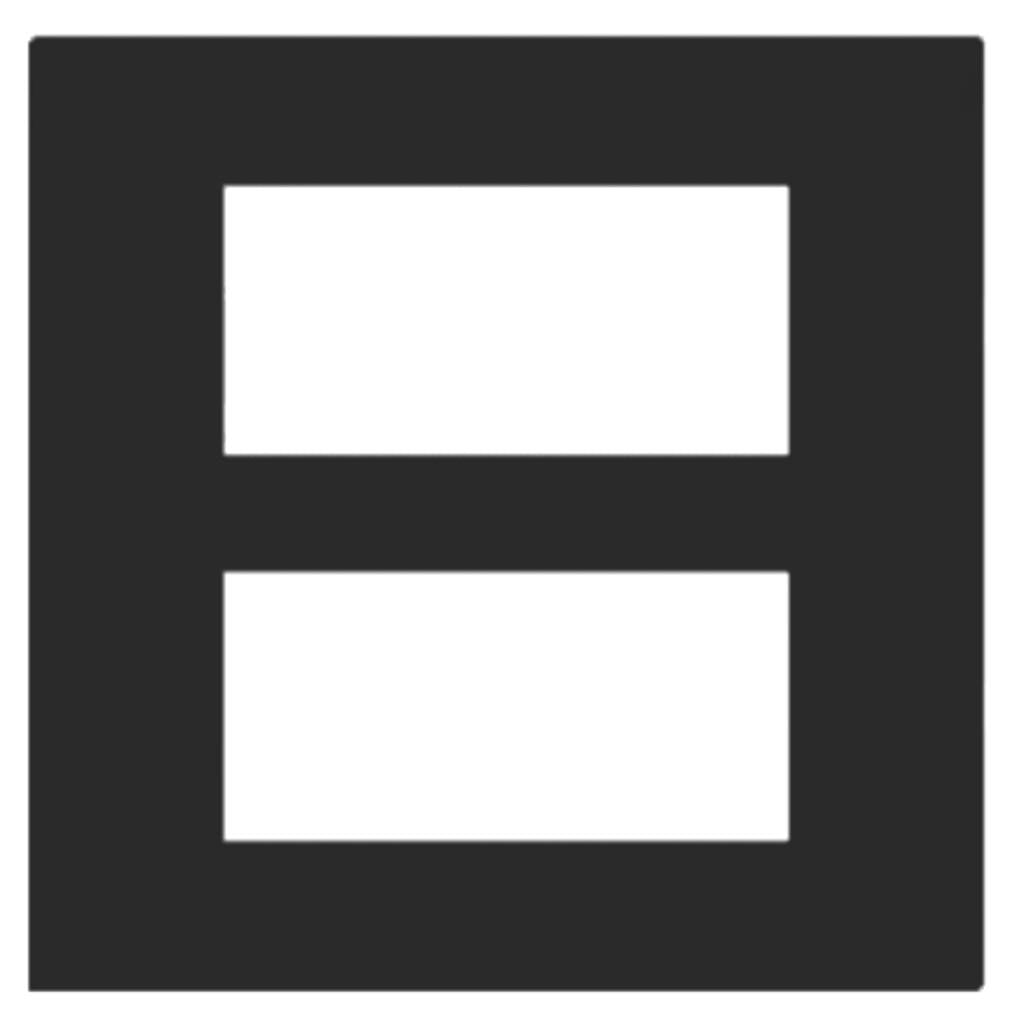 Norisys Cube Series Smart Plates With Frame Charcoal Black