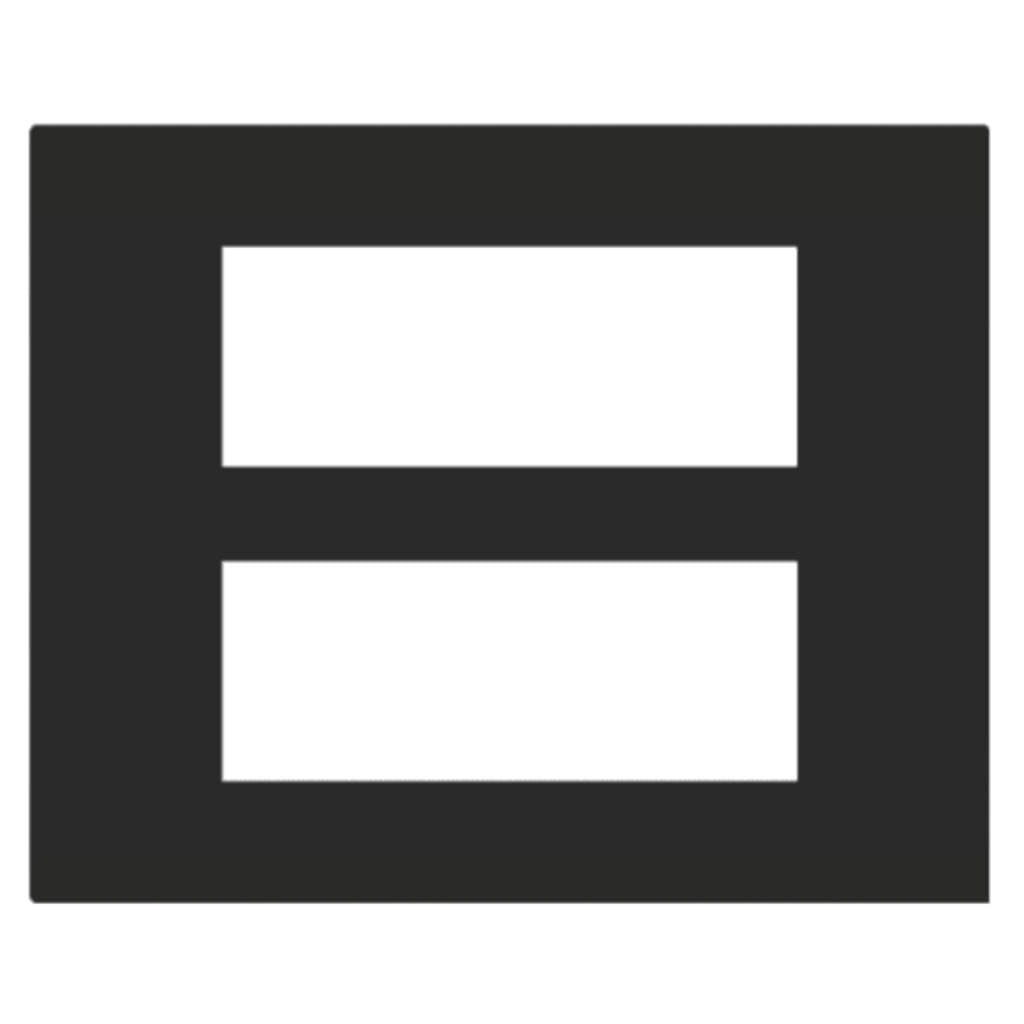 Norisys Cube Series Smart Plates With Frame Charcoal Black