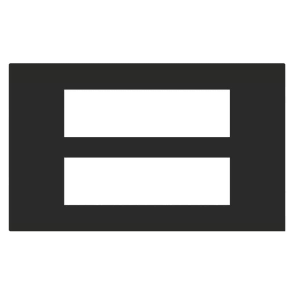 Norisys Cube Series Smart Plates With Frame Charcoal Black