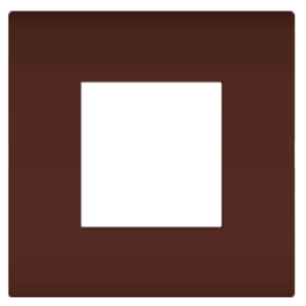 Norisys Cube Series Smart Plates With Frame Cocoa Brown