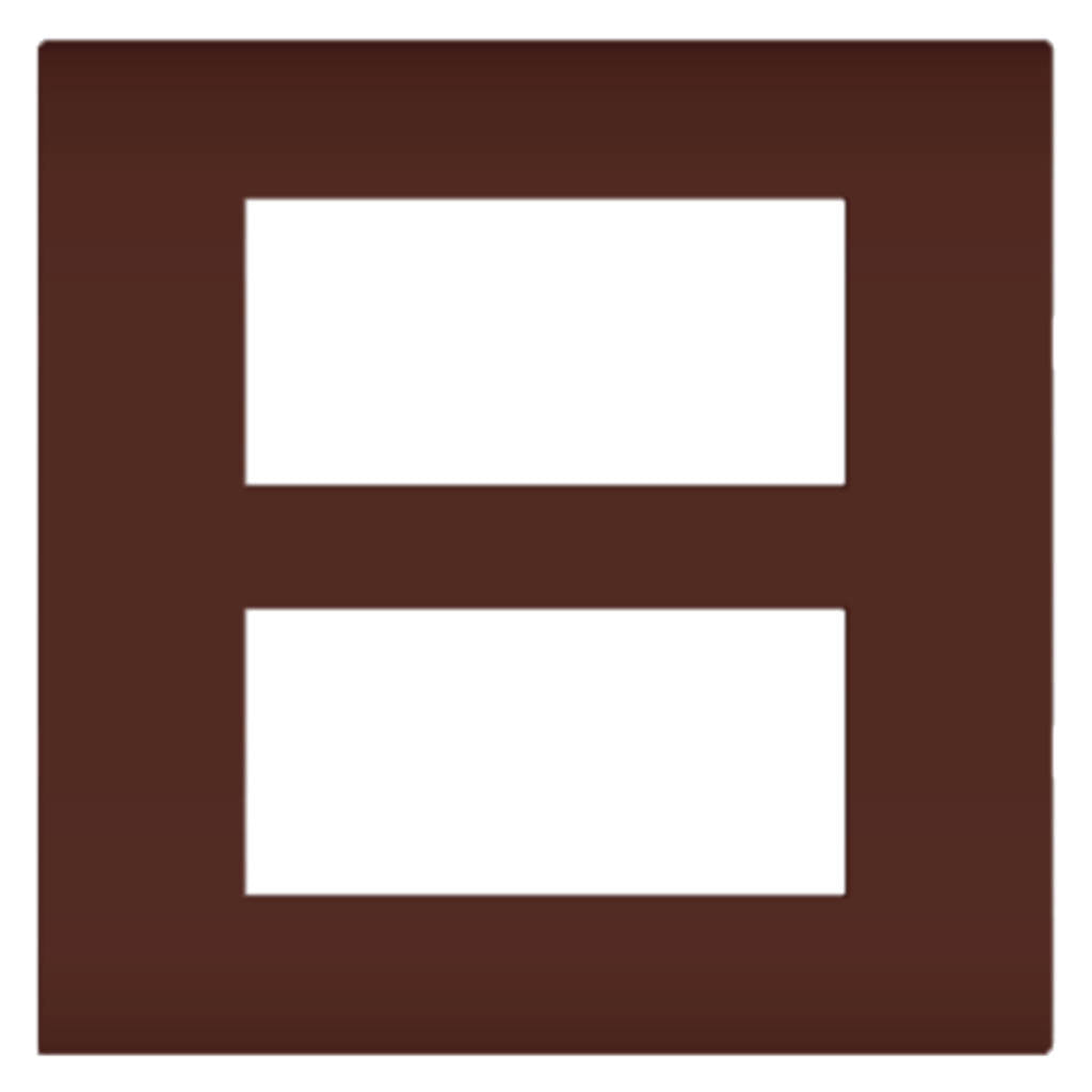 Norisys Cube Series Smart Plates With Frame Cocoa Brown