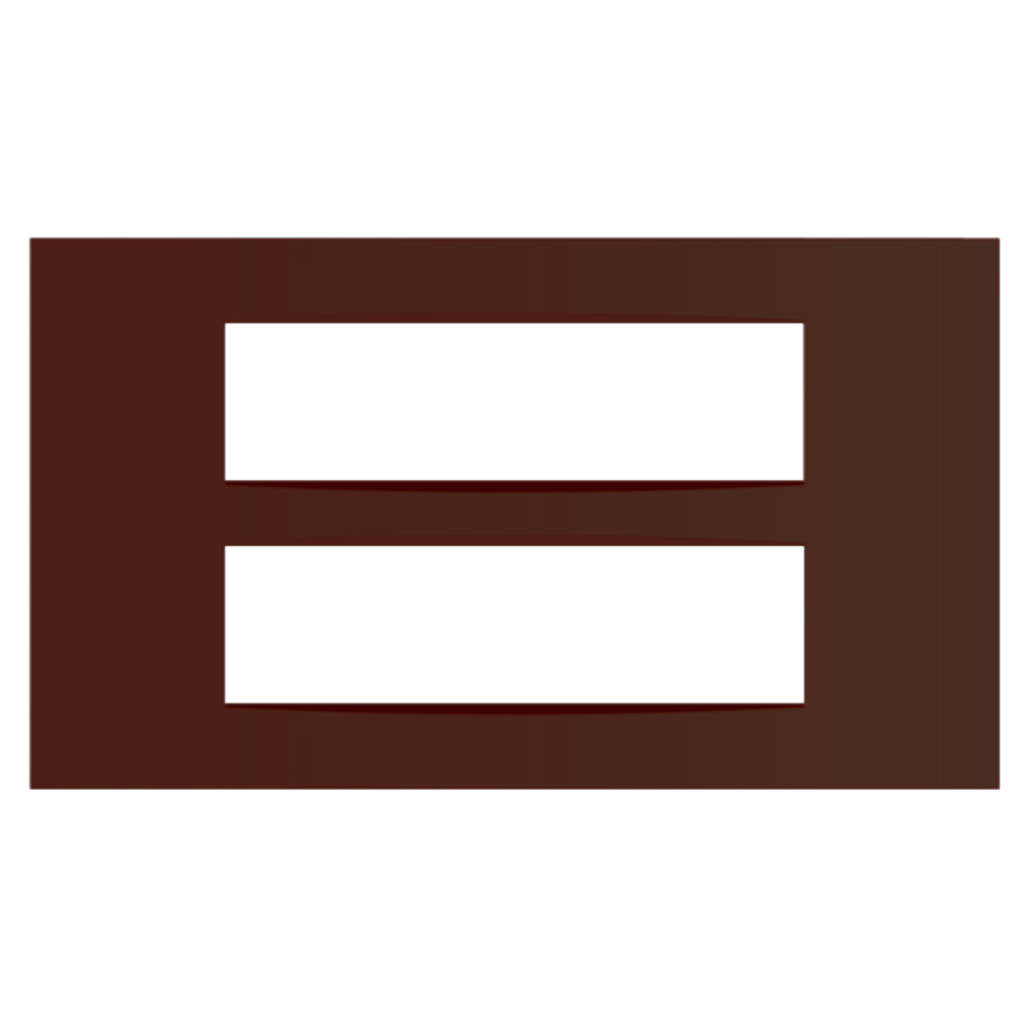 Norisys Cube Series Vector Plates With Frame Cocoa Brown