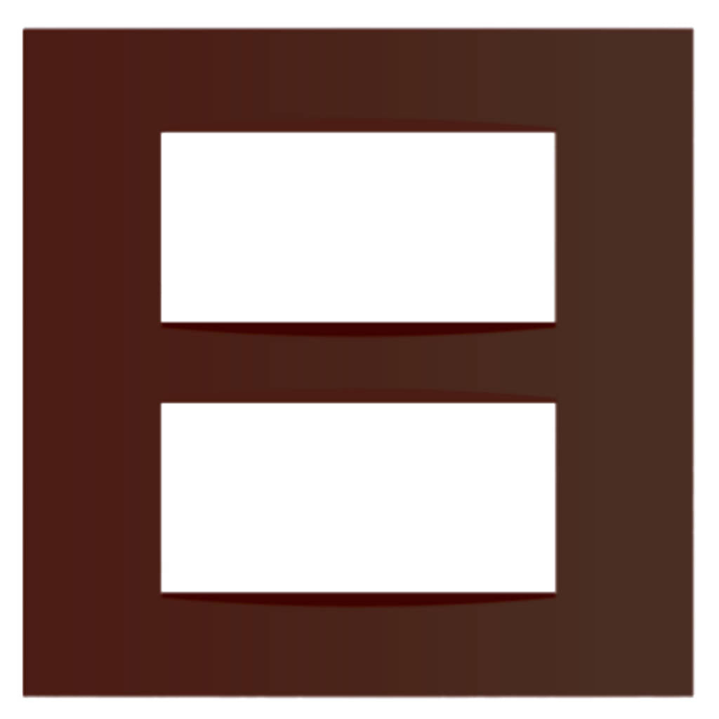 Norisys Cube Series Vector Plates With Frame Cocoa Brown