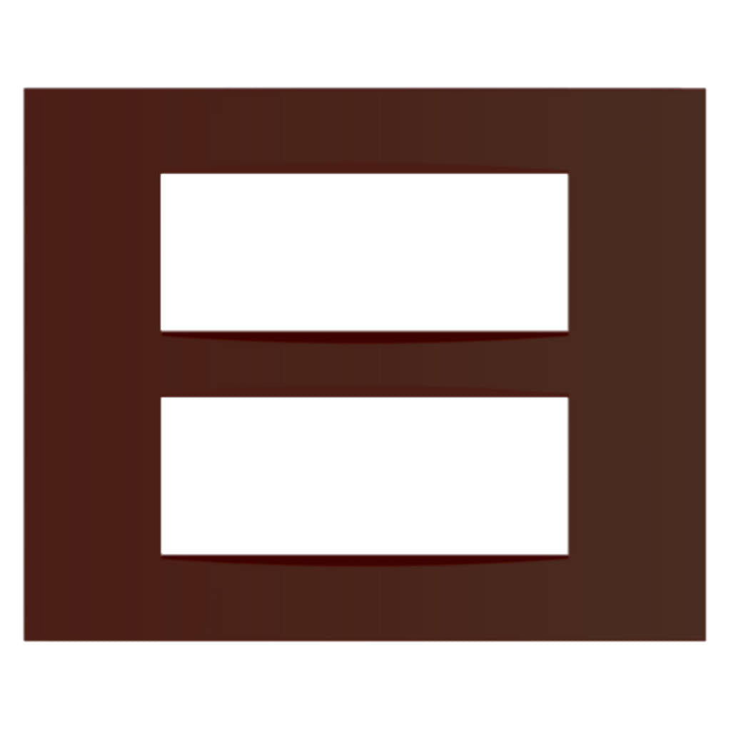 Norisys Cube Series Vector Plates With Frame Cocoa Brown