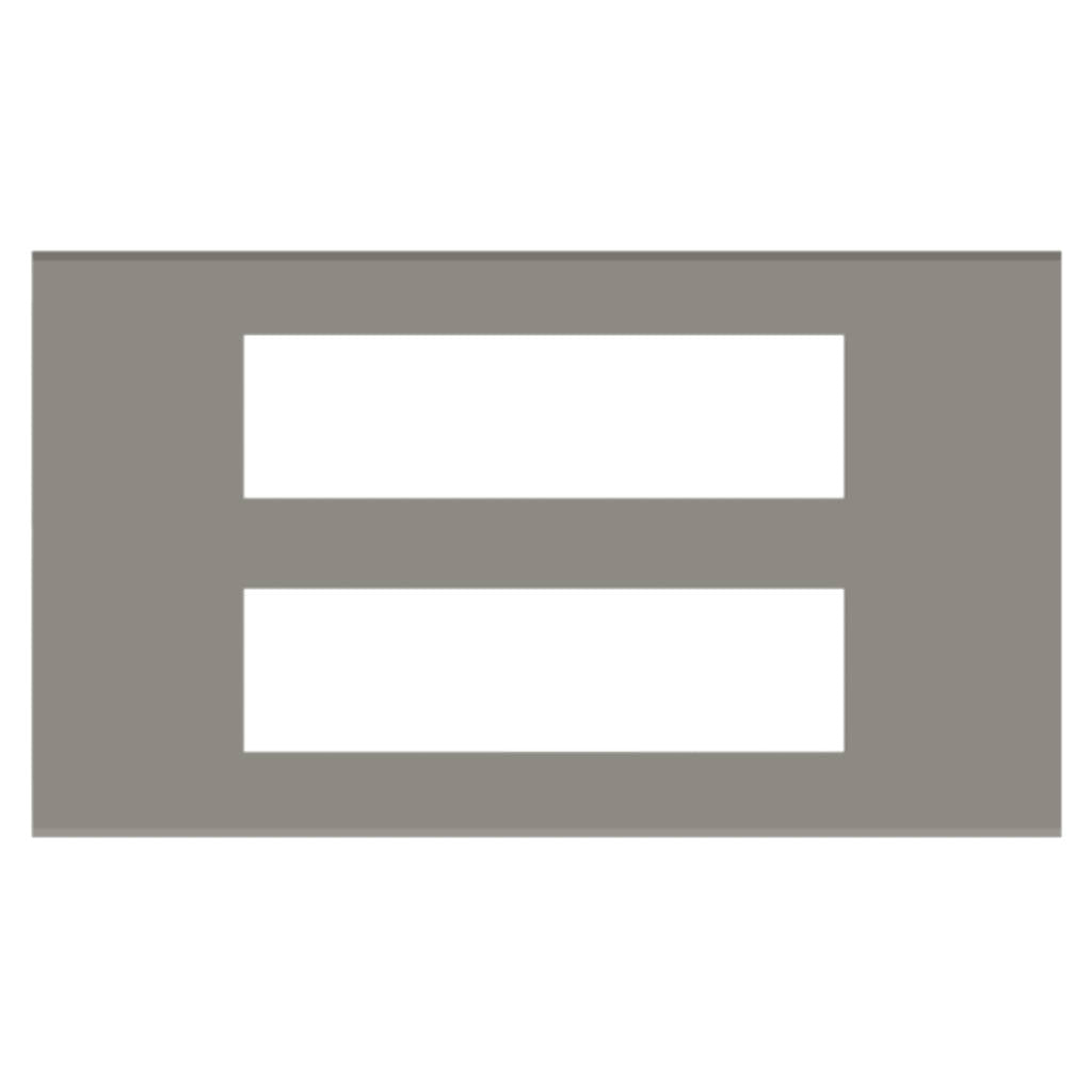 Norisys Cube Series Flat'5 Plates With Frame Quartz Gray