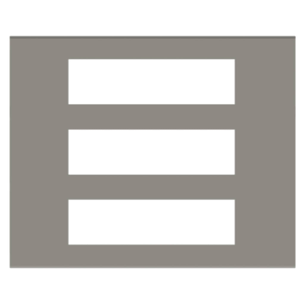 Norisys Cube Series Flat'5 Plates With Frame Quartz Gray