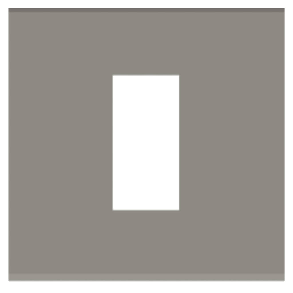 Norisys Cube Series Flat'5 Plates With Frame Quartz Gray 