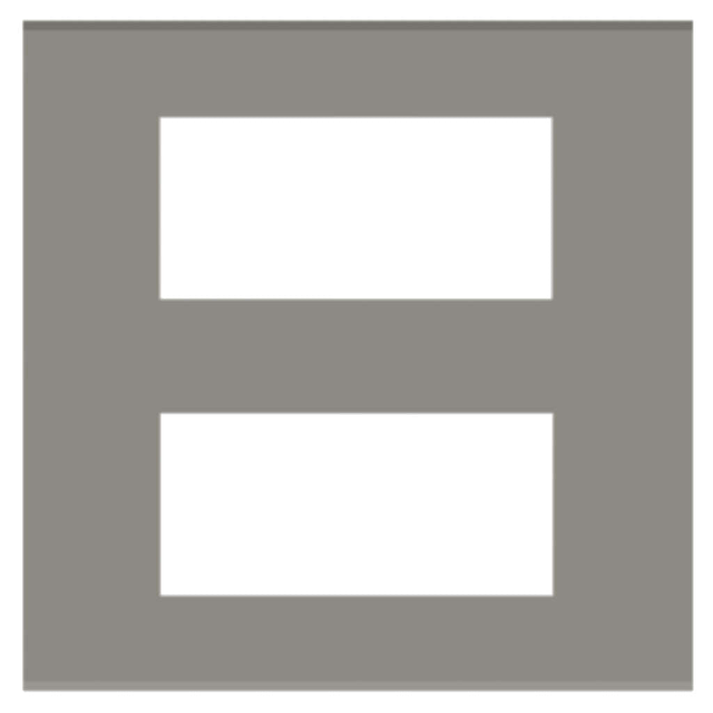 Norisys Cube Series Flat'5 Plates With Frame Quartz Gray