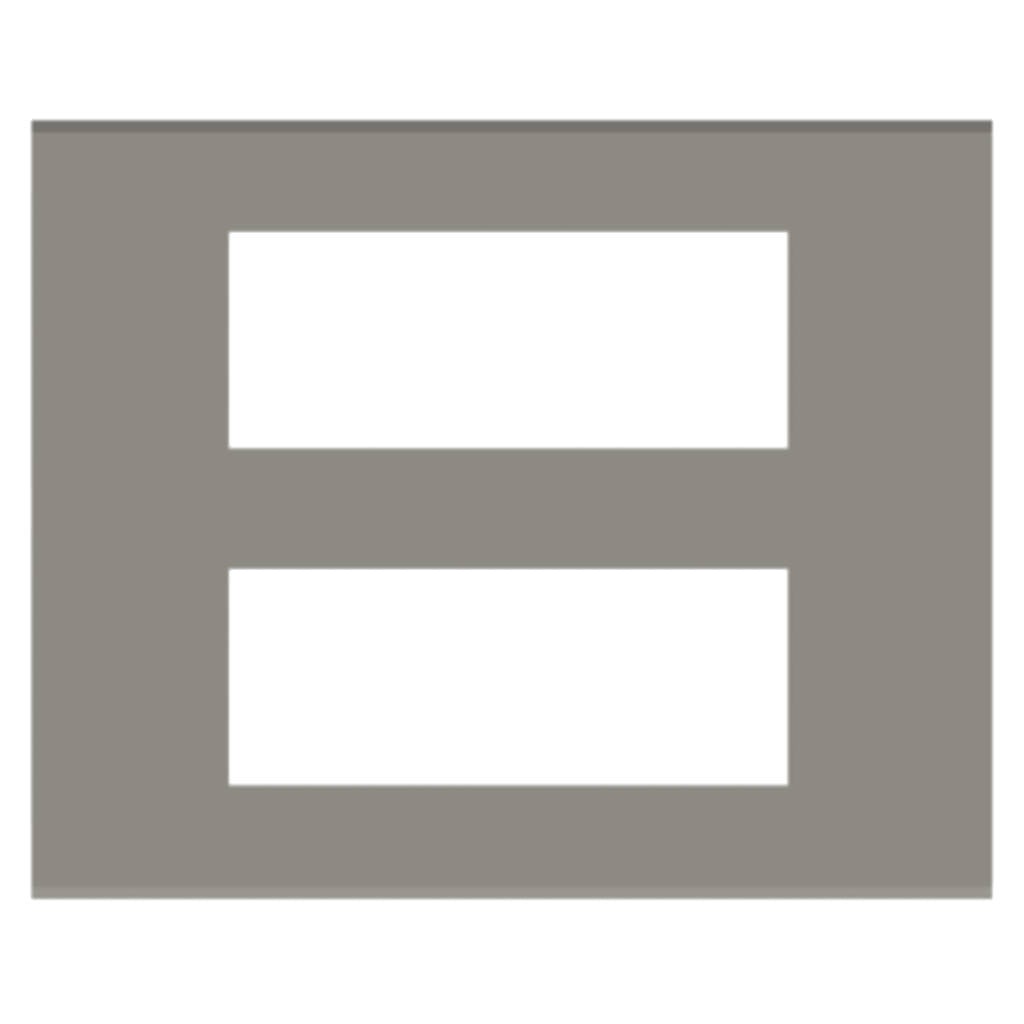 Norisys Cube Series Flat'5 Plates With Frame Quartz Gray