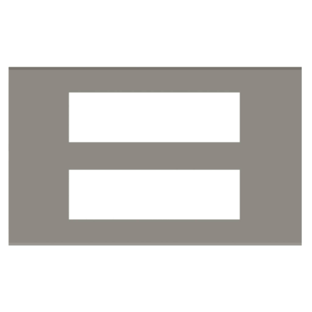 Norisys Cube Series Flat'5 Plates With Frame Quartz Gray