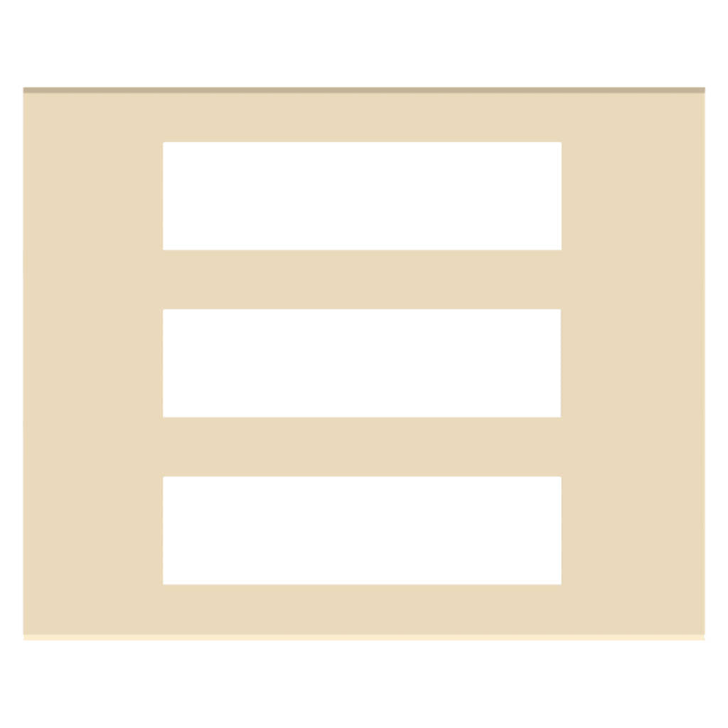 Norisys Cube Series Flat'5 Plates With Frame Matt Gold