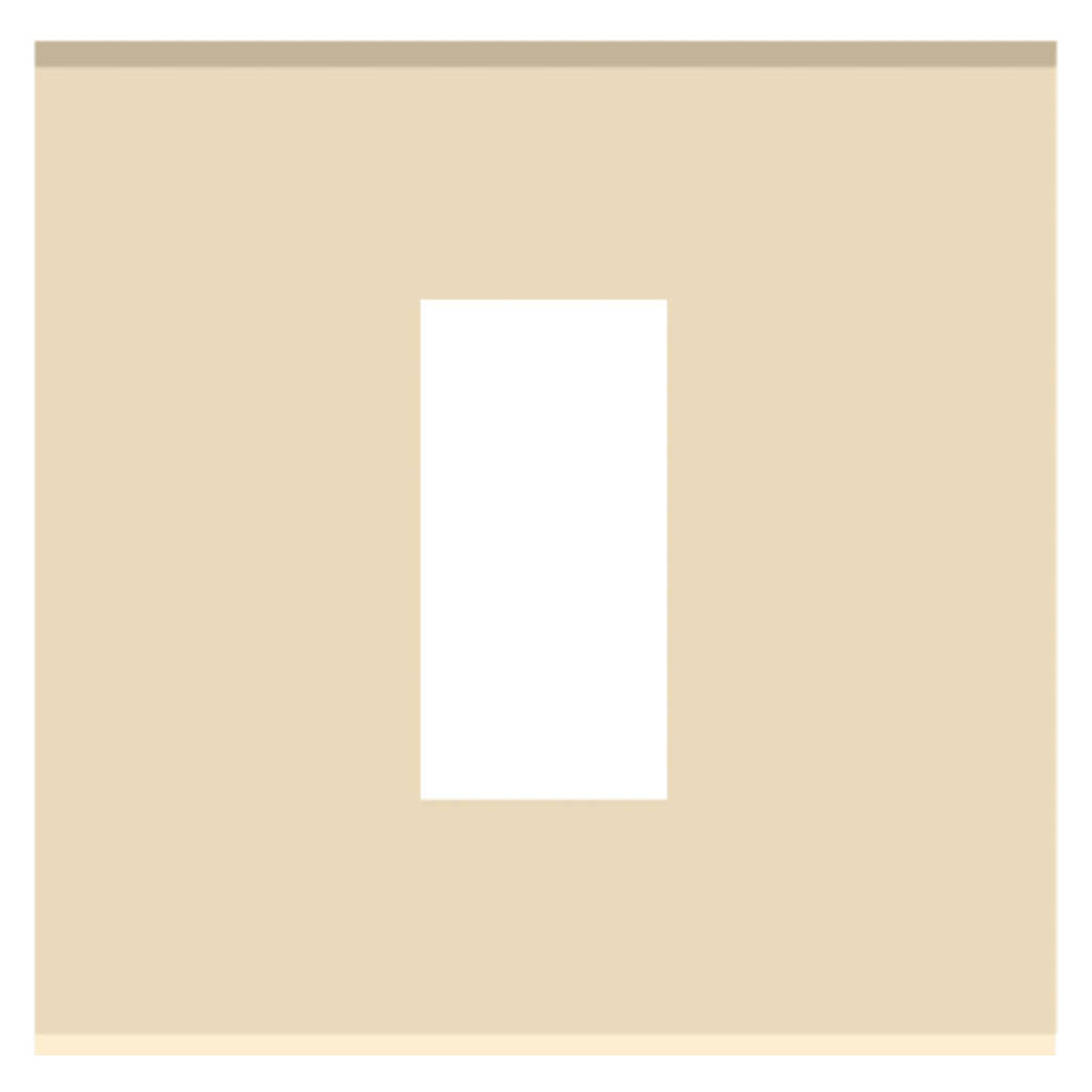 Norisys Cube Series Flat'5 Plates With Frame Matt Gold 