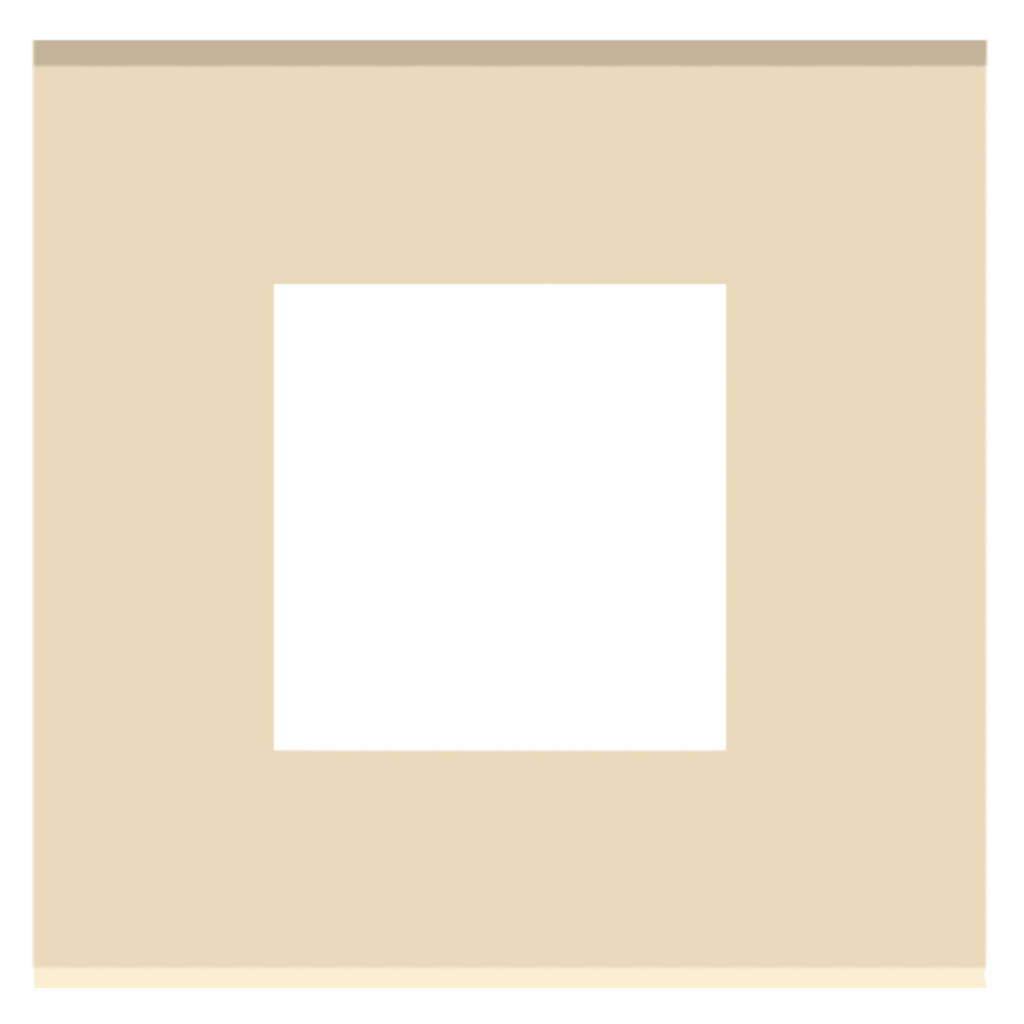Norisys Cube Series Flat'5 Plates With Frame Matt Gold