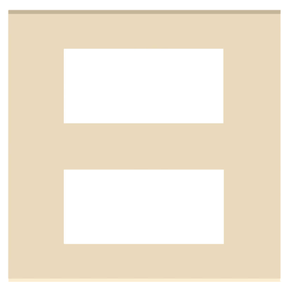 Norisys Cube Series Flat'5 Plates With Frame Matt Gold
