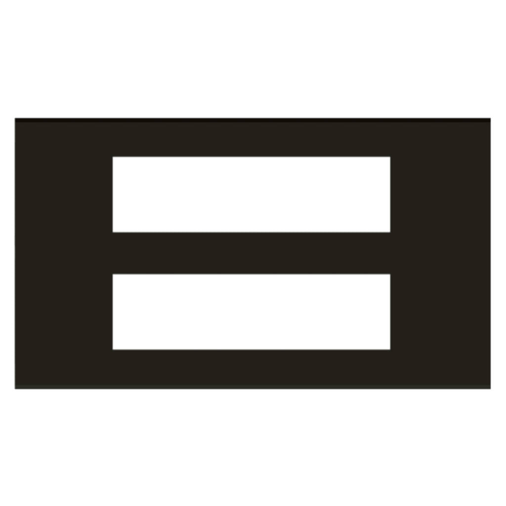 Norisys Cube Series Flat'5 Plates With Frame Charcoal Black