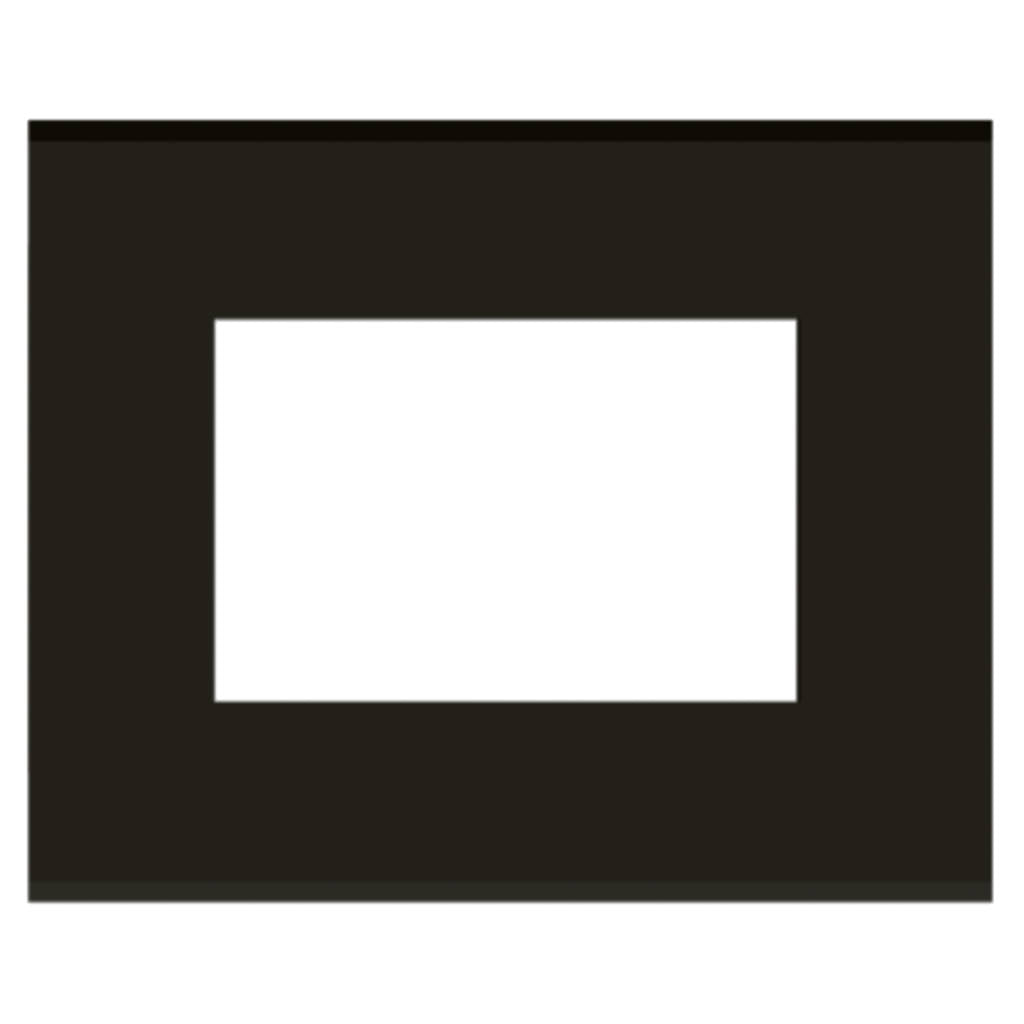 Norisys Cube Series Flat'5 Plates With Frame Charcoal Black