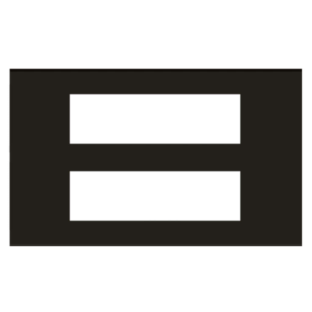 Norisys Cube Series Flat'5 Plates With Frame Charcoal Black