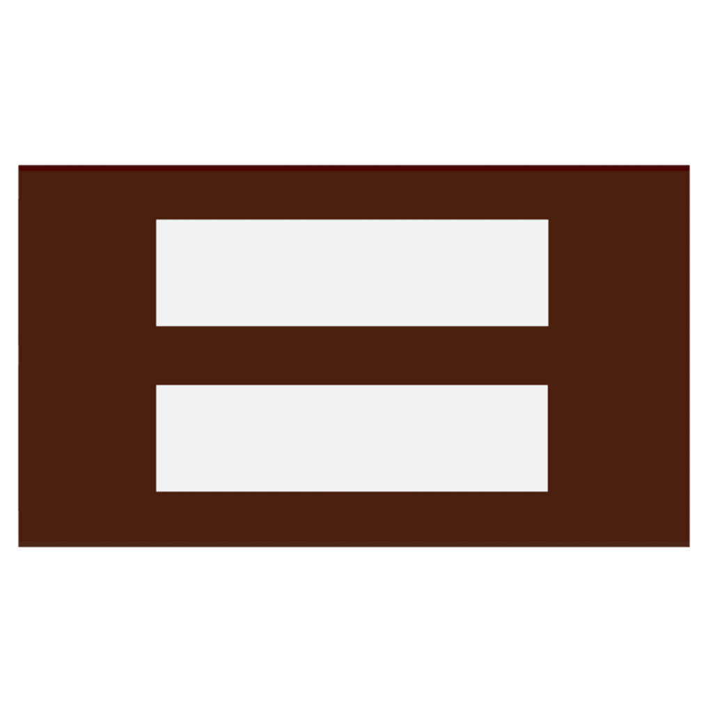 Norisys Cube Series Flat'5 Plates With Frame Cocoa Brown