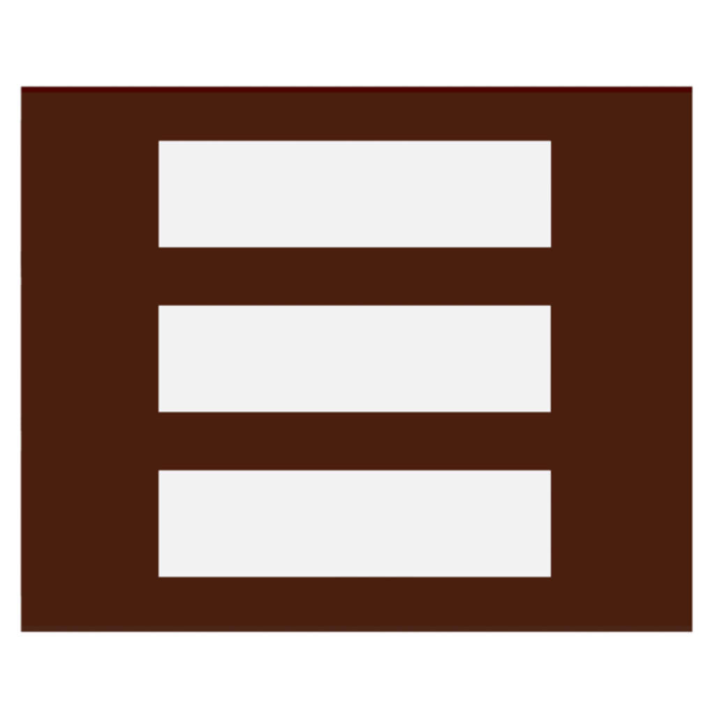 Norisys Cube Series Flat'5 Plates With Frame Cocoa Brown