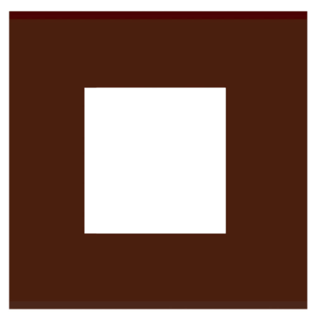 Norisys Cube Series Flat'5 Plates With Frame Cocoa Brown