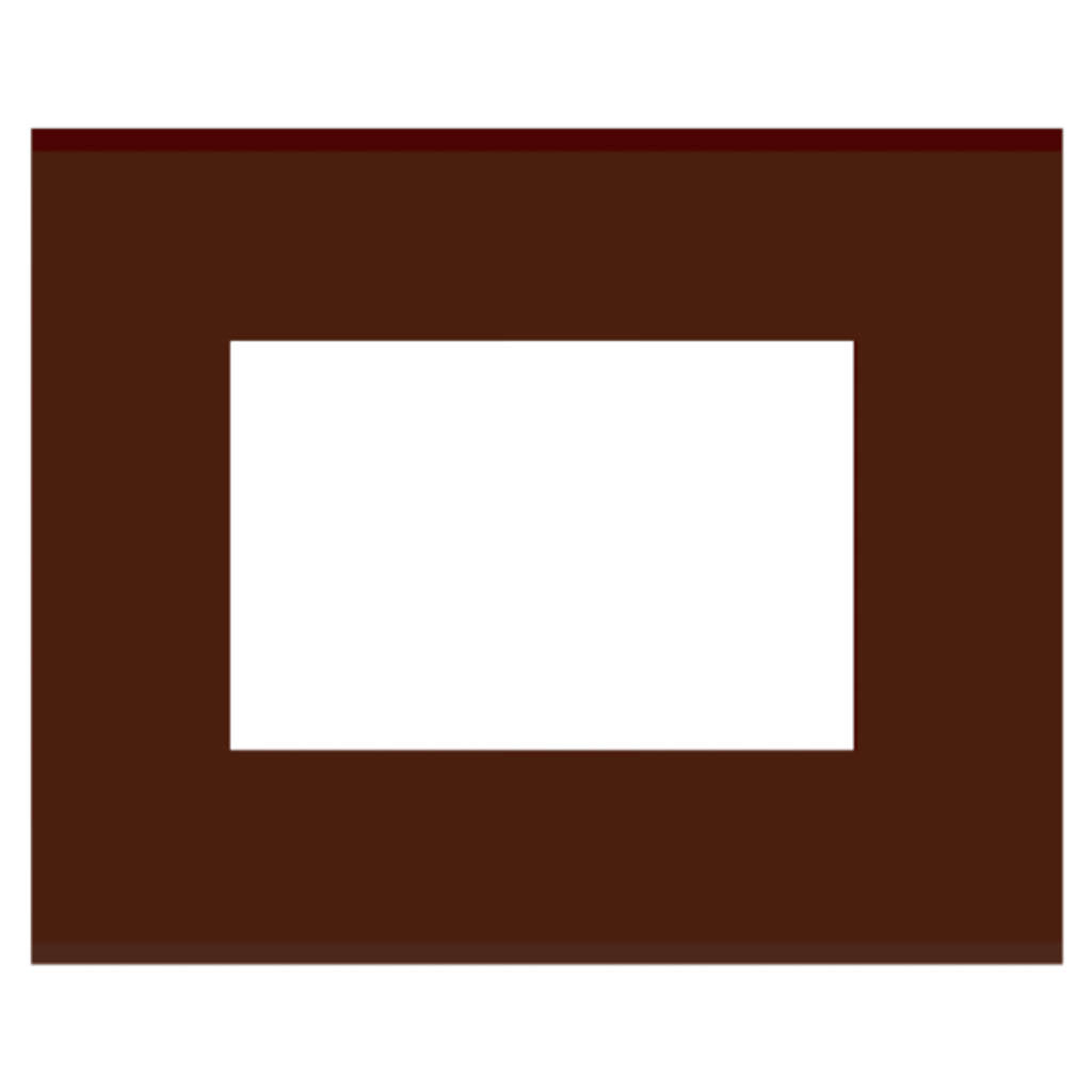 Norisys Cube Series Flat'5 Plates With Frame Cocoa Brown
