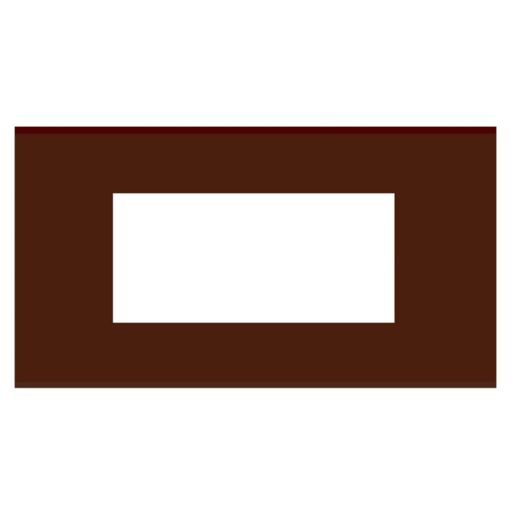 Norisys Cube Series Flat'5 Plates With Frame Cocoa Brown