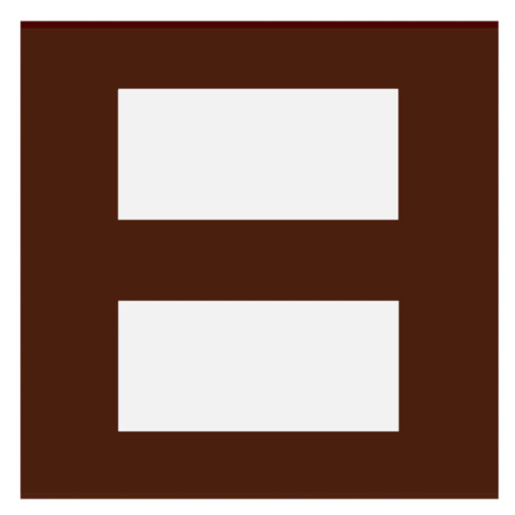 Norisys Cube Series Flat'5 Plates With Frame Cocoa Brown