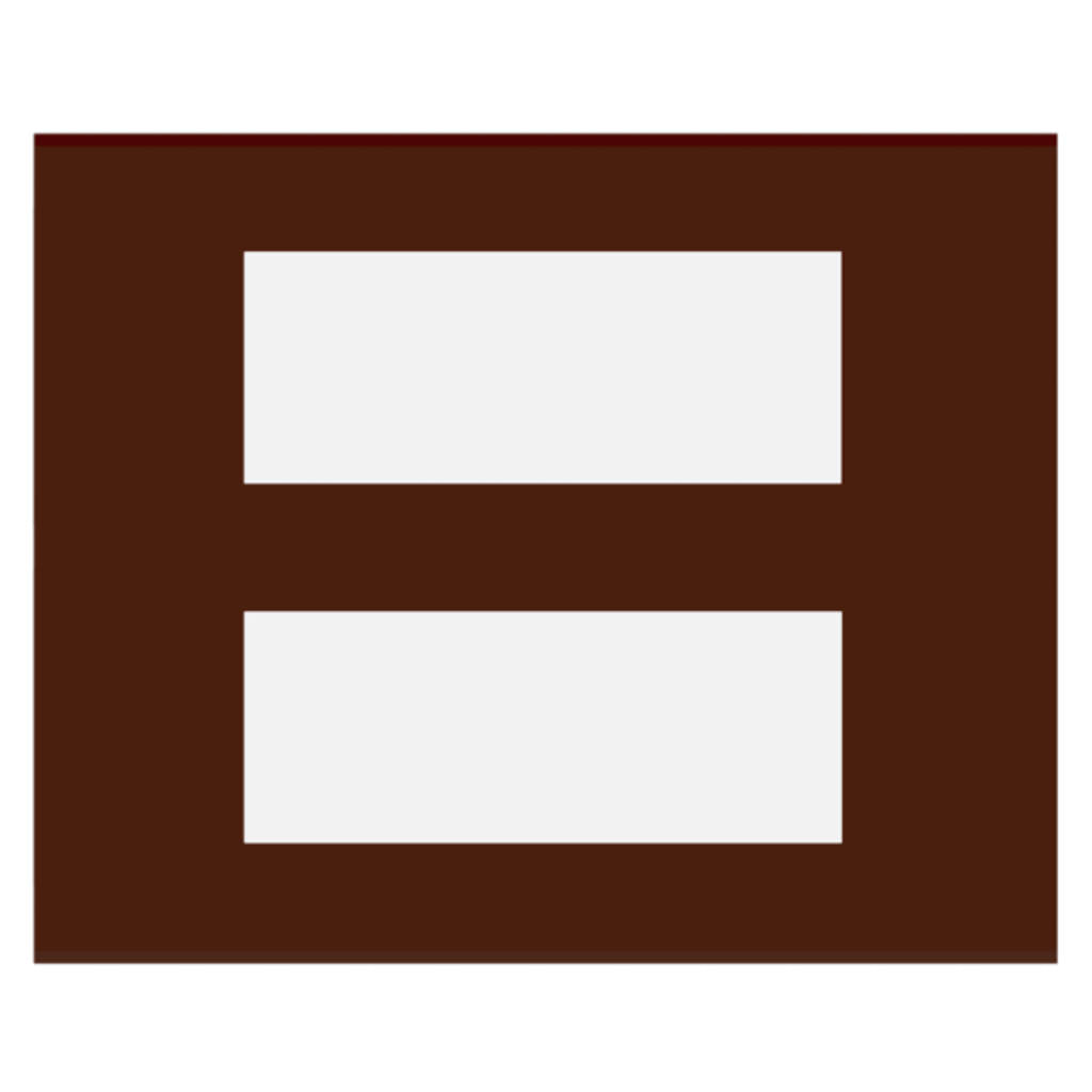 Norisys Cube Series Flat'5 Plates With Frame Cocoa Brown
