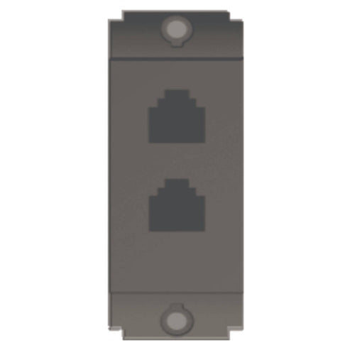 Norisys Square Series RJ11 Twin Telephone Socket 1M S7820 .23 