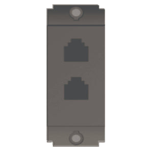 Norisys Square Series RJ11 Twin Telephone Socket 1M S7820 .23 