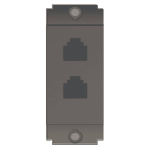 Norisys Square Series RJ11 Twin Telephone Socket 1M S7820 .23 