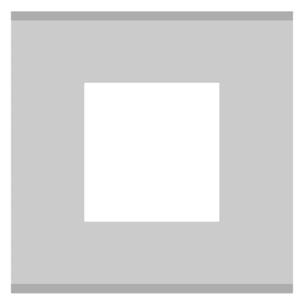 Norisys Cube Series Solid Aluminum Plates With Frame Natural