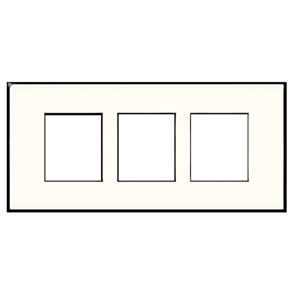 Norisys Square Series Smart Plates With Frame Frost White