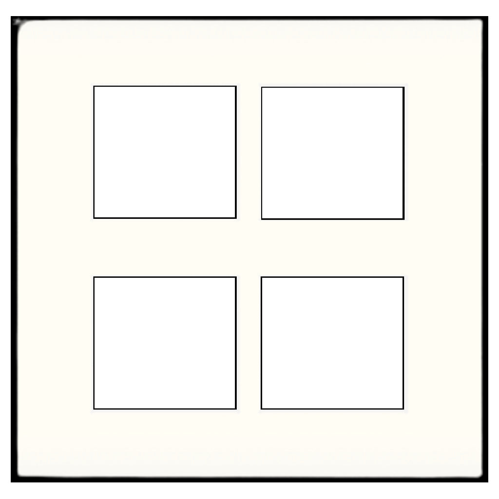 Norisys Square Series Smart Plates With Frame Frost White