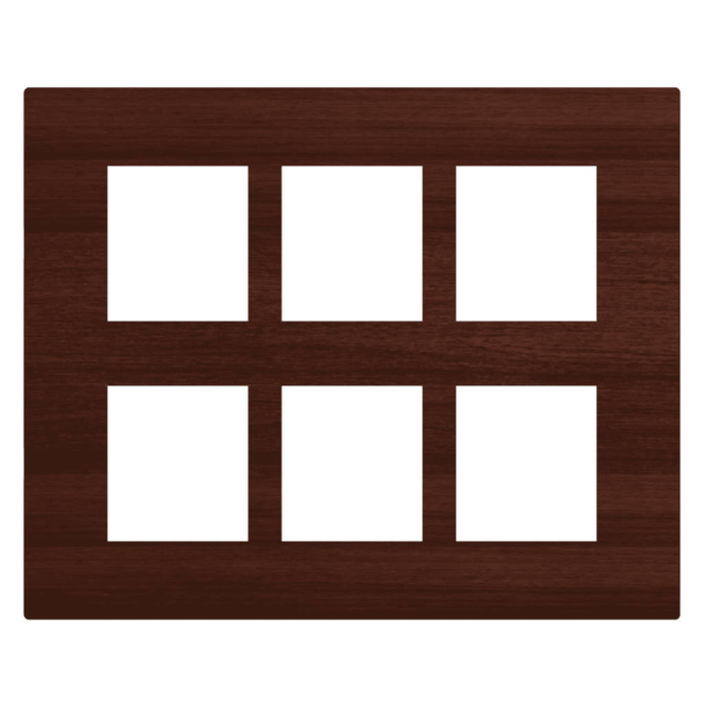 Norisys Square Series Smart Plates With Frame Wood Finish