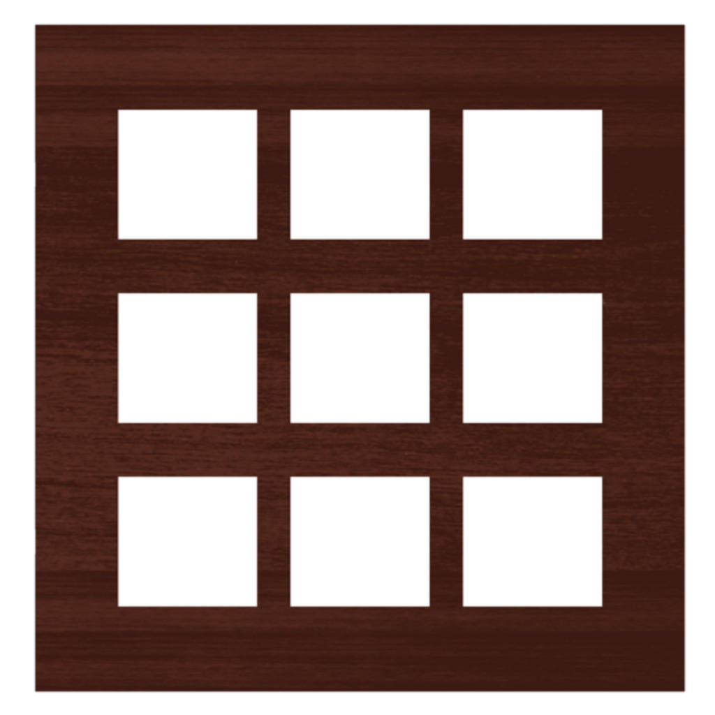 Norisys Square Series Smart Plates With Frame Wood Finish