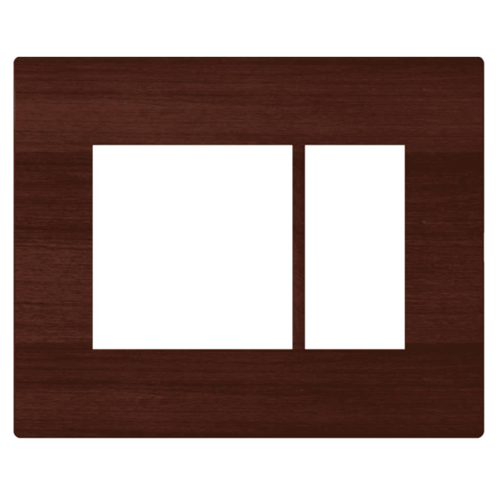 Norisys Square Series Smart Plates With Frame Wood Finish