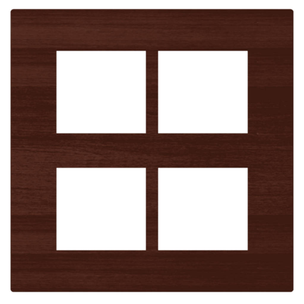 Norisys Square Series Smart Plates With Frame Wood Finish