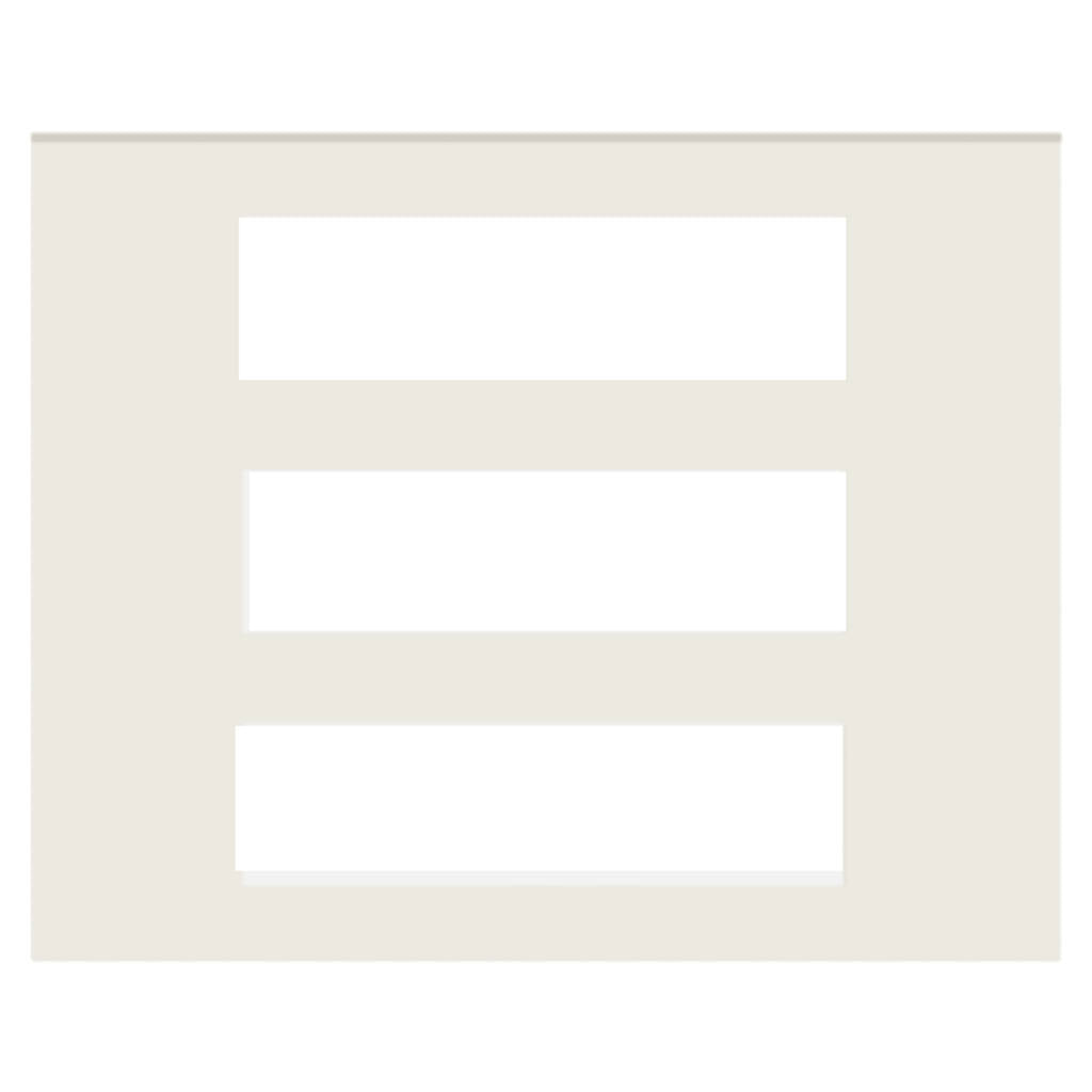 Norisys Cube Series Solid Glass Plates With Frame Ice White