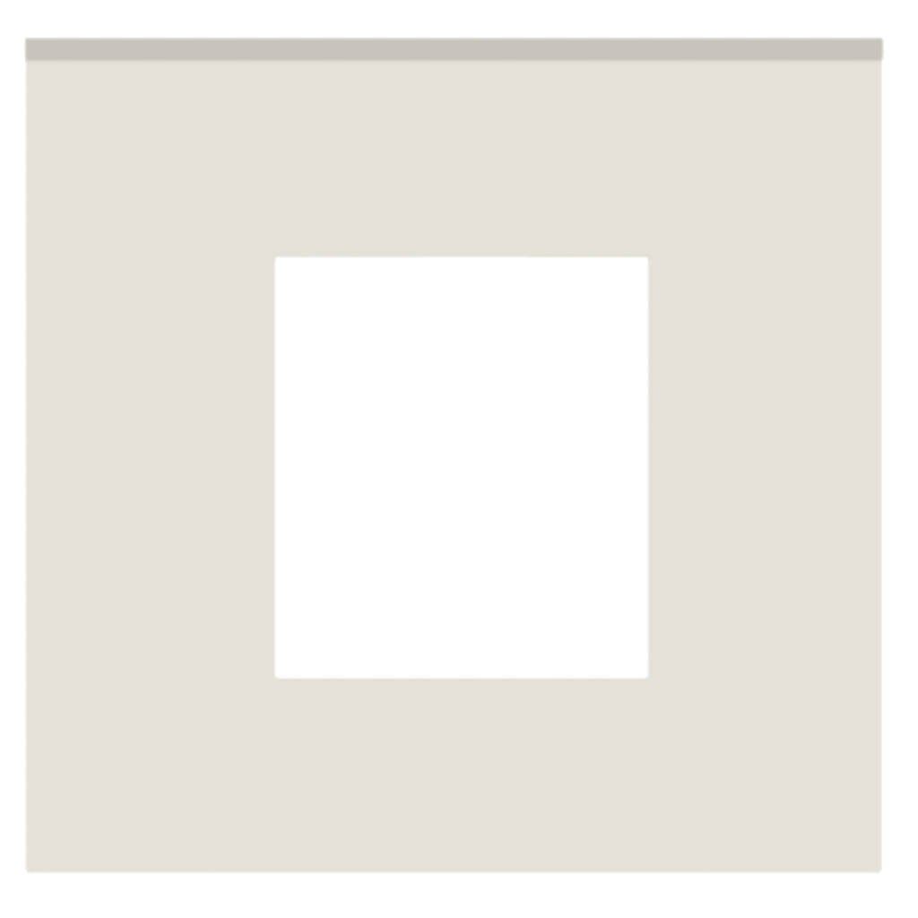 Norisys Cube Series Solid Glass Plates With Frame Ice White