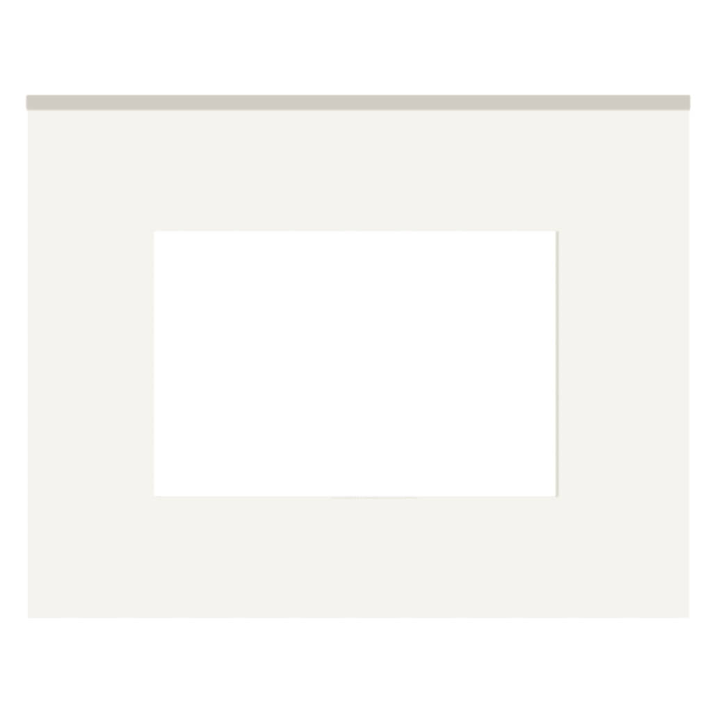 Norisys Cube Series Solid Glass Plates With Frame Ice White